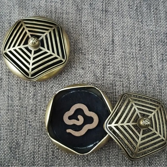 Brass Spiderweb Vintage Style Ornate Incense Burner - Picture 7 of 8